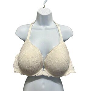 Torrid Curve White Floral Lace Front-Closure Push-Up Bra 46C